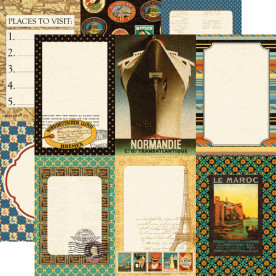 Двосторонній папір Suitcase 30х30 см від компанії Echo Park