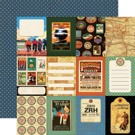 Двосторонній папір World Traveler 30х30 см від компанії Echo Park