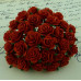 Набор 10 декоративных бумажных роз Red, 10 мм