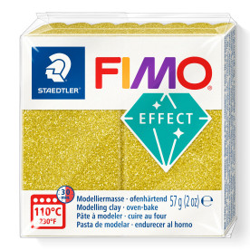 Пластика Eeffect, Золото с блестками, 57 грамм, Fimo