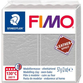 Пластика Leather-effect, Серый, 57 грамм, Fimo