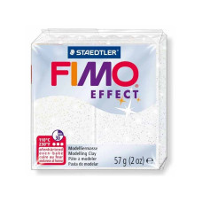 Пластика Effect, Біла з блискітками, 57г, Fimo