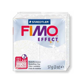 Пластика Effect, Біла з блискітками, 57г, Fimo