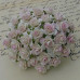 Набор 10 декоративных розочек Ivory/Pale Pink, 10 мм