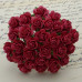 Набір 10 декоративних паперових троянд Coral Red, 15 мм