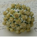 Набір 10 декоративних трояндочок Cream кольору, 15 мм