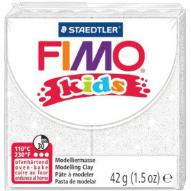 Пластика Fimo kids, Біла з блискітками, 42г, Fimo