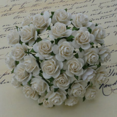 Набір 10 декоративних трояндочок Ivory, 15 мм