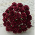 Набор 5 декоративных бумажных роз Burgundy, 25 мм