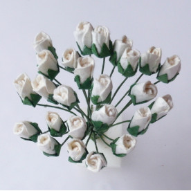 Набір 10 бутонів троянди слонової кістки, 5 мм