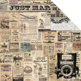 Двосторонній папір для скрапбукінгу Honeymoon 30х30 см від 7 Gypsies