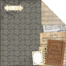 Двосторонній папір для скрапбукінгу Songbook 30х30 см від 7 Gypsies