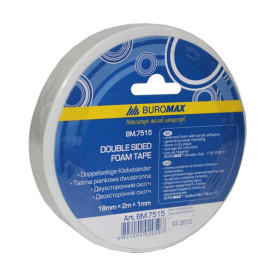 Двосторонній спінений скотч від компанії Buromax, 18 мм