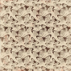 Папір Relaxed Silhouette Brown Butterflies 30х30 см від Authentique Paper