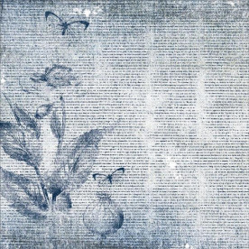 Папір Forever Newsprint W / Flower & Butterfly 30х30 см від Authentique Paper