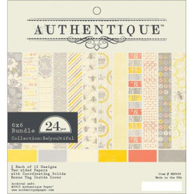 Набор бумаги Be(you)tiful Bundle 15х15 см 12 листов от Authentique Paper