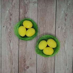 Гніздо із зеленої Сезана з яйцями, 6 см, 1 шт