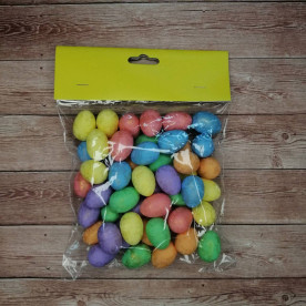 Набор яиц, пенопласт, 2,5 см, микс с позолотой, около 50 шт