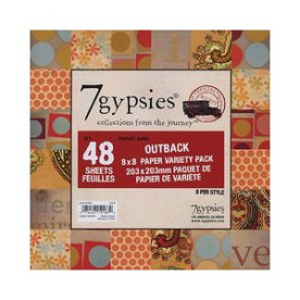 Набір паперу 20х20 см 48 аркушів Variety Pack: Journey - Outback від 7gypsies