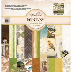 Набор бумаги Trail Mix 30х30 см 18 листов + 1 лист с наклейками от Bo Bunny