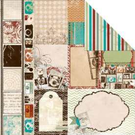 Двусторонняя бумага Darkroom 30х30 см от Bo Bunny