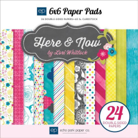 Набір паперу Here and Now 15х15 см 12 аркушів від компанії Echo Park