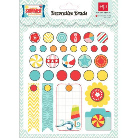 Набор брадсов Perfect Summer от компании Echo Park, 30 шт