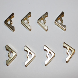 Декоративні куточки кольору золота, 15х15х3 мм, 8 шт