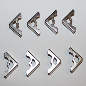 Декоративні куточки кольору нікелю, 15х15х3 мм, 8 шт