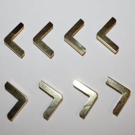 Декоративные уголки цвета золота, 24х24х4 мм, 8 шт