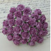 Набір 10 декоративних трояндочок Dark Lilac, 15 мм