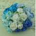 Набір 5 диких трояндочок в Blue / Aqua / White, 30 мм