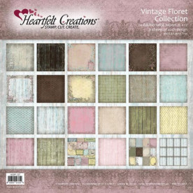 Набір паперу Vintage Floret 12 аркушів 30х30 см від Heartfelt Creations