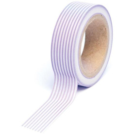 Бумажный скотч Stripe Purple 9 м, 15 мм от компании Queen and Co