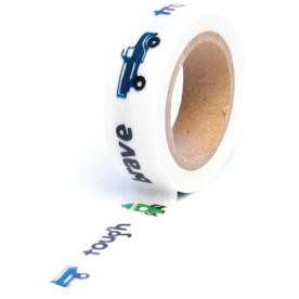 Бумажный скотч Icons Boy 9 м, 15 мм от компании Queen and Co