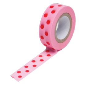 Паперовий скотч Polka Love 9 м, 15 мм від компанії Queen and Co