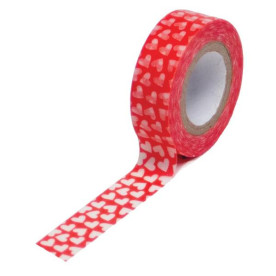 Паперовий скотч Red Hearts 9 м, 15 мм від компанії Queen and Co