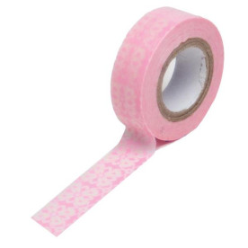 Паперовий скотч Pink Motif 9 м, 15 мм від компанії Queen and Co