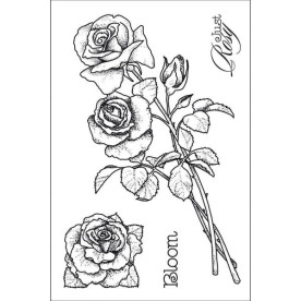 Акриловый штамп Roses, Hot Off The Press