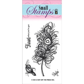 Акриловий штамп Peacock Feather, Hot Off The Press