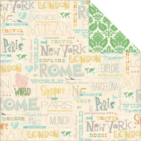 Двосторонній папір Passport 30х30 см від October Afternoon