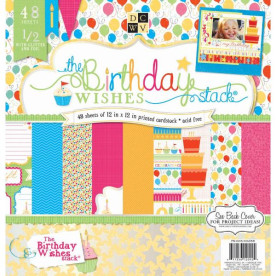 Набор бумаги Birthday 30х30 см 24 листа от компании DCWV