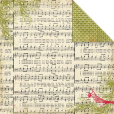 Двусторонняя бумага Yuletide-Music Notes 30х30 см от Authentique Paper