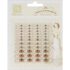 Набір половинок перлин Tan / Light Brown Pearl Embellishments,  Melissa Frances