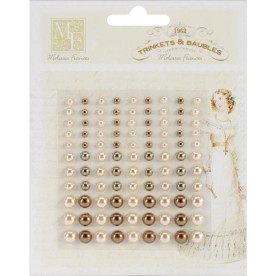 Набор половинок жемчужин Tan/Light Brown Pearl Embellishments от Melissa Frances