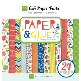 Набор бумаги Paper and Glue 15х15 см 12 листов от Echo Park