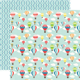 Двосторонній папір Hot Air Balloons 30х30 см від Echo Park