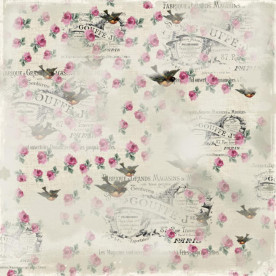 Односторонній папір Vintage Birds 30х30 см від Magnolia