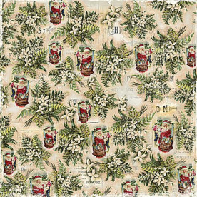 Одностороння Santa With Christmas Flowers 30х30 см від Magnolia