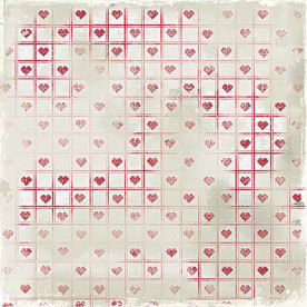 Односторонній папір Stitched Hearts 30х30 см від Magnolia